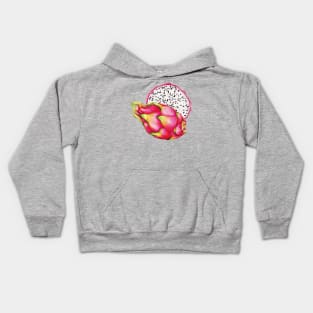 Dragon Fruit Watercolour illustration Kids Hoodie